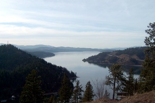 mountains and lake water