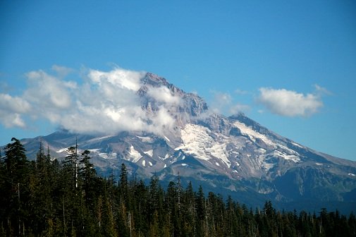 blue sky over mountains