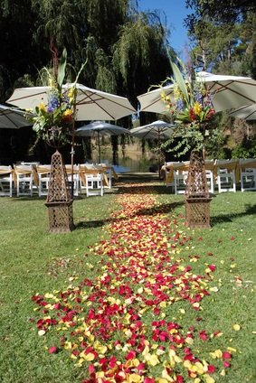 garden wedding umbrellas