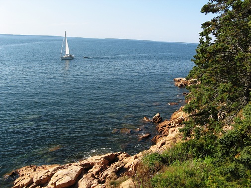 coastline blue water