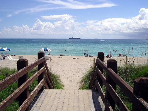 walkway leading to beach