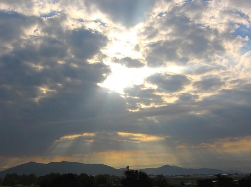 sunrise over mountains