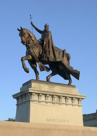 saint statue on a horse