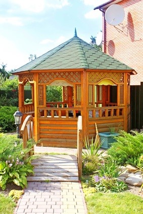 wooden gazebo